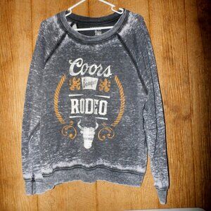 Odd People RKB Coors Banquet Rodeo Sweatshirt distressed Gray Med